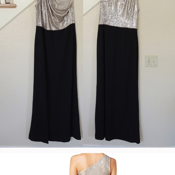 Champaign color sparkle formal dress - Picture 3 of 3